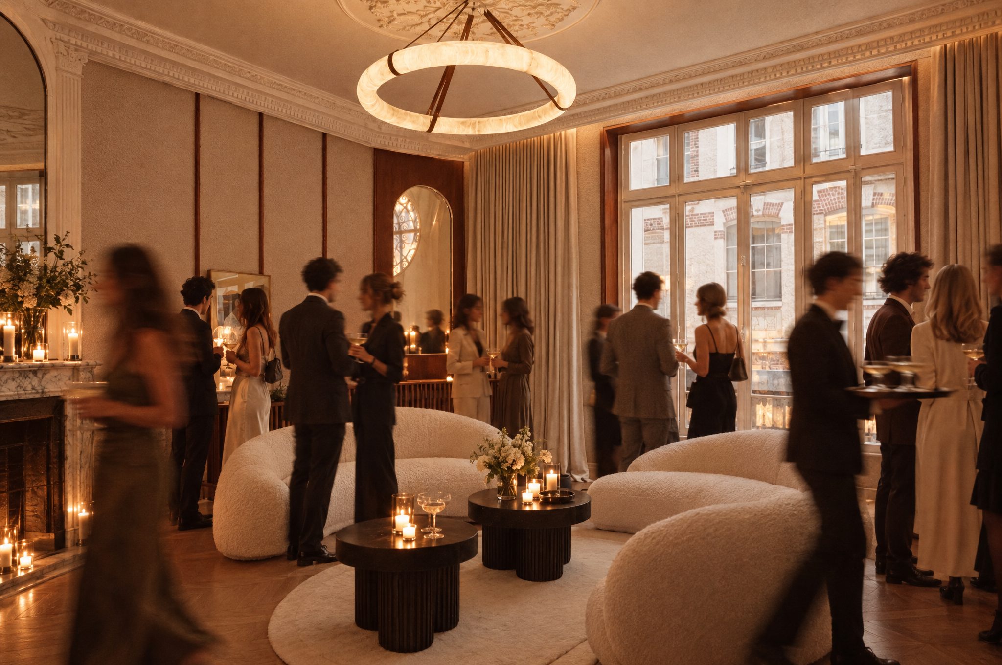 Cocktail dans le grand salon
